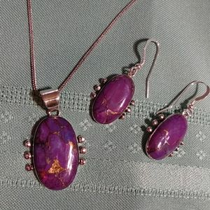 . 18 "  PURPLE "MOJAVE TURQUOISE (RARE)*Re: PENDANT ONLY